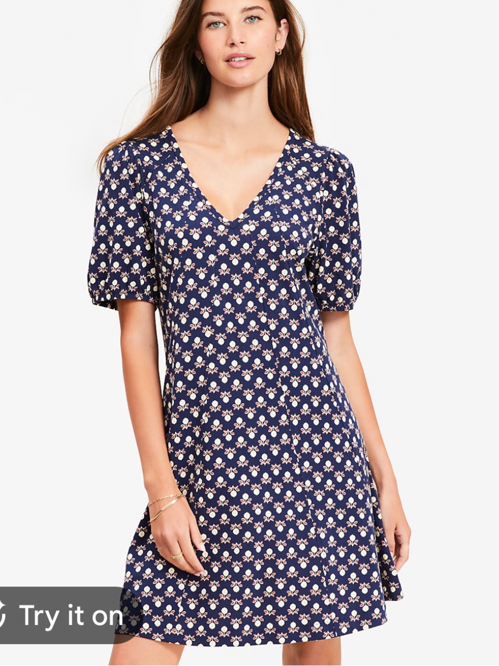 LOFT Garden Seamed A- Line Mini Dress, Size M, NWT
